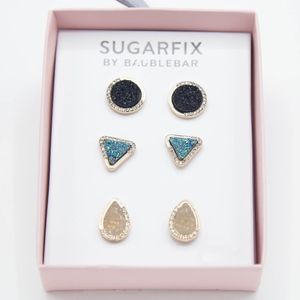 SUGARFIX BaubleBar Drusy Druzy Stud Earrings Set